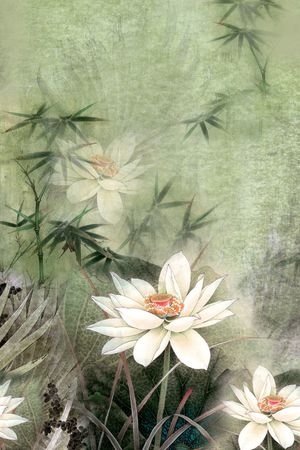 荷花印花华亿平台图片