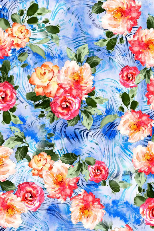 花卉印花华亿平台图片