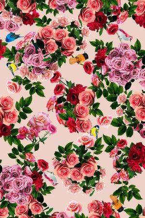 鲜花印花华亿平台图片