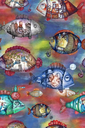 鱼印花华亿平台图片