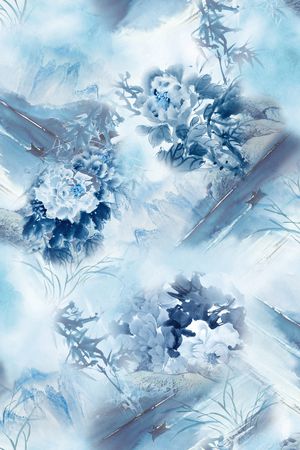 牡丹印花华亿平台图片