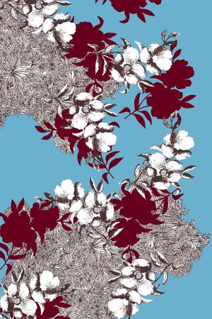 花卉印花华亿平台图片