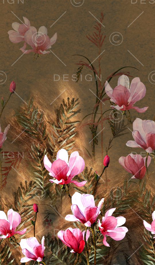 中国风定位花印花华亿平台图片