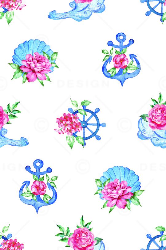 水彩花卉印花华亿平台图片