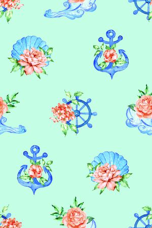 水彩花卉印花华亿平台图片