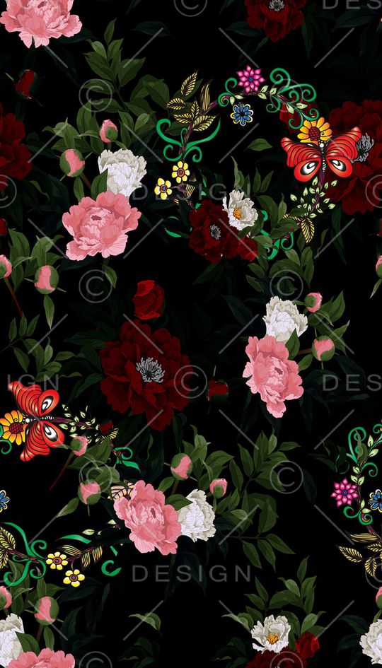 花卉印花华亿平台图片