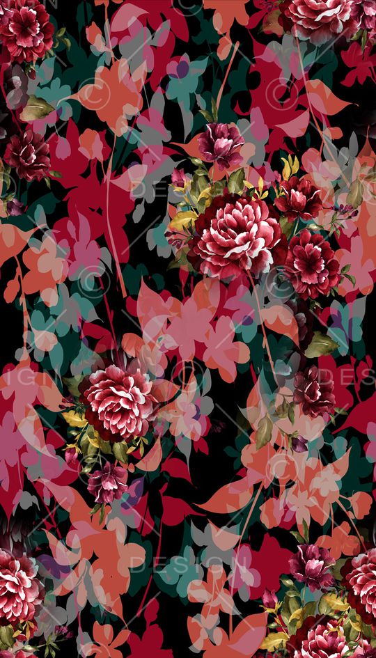 花卉印花华亿平台图片