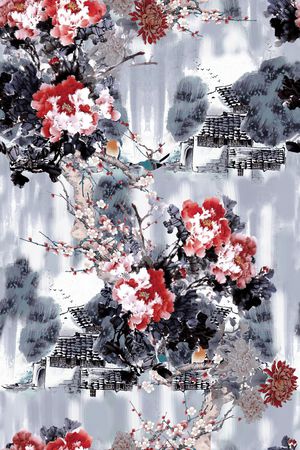 梅花印花华亿平台图片