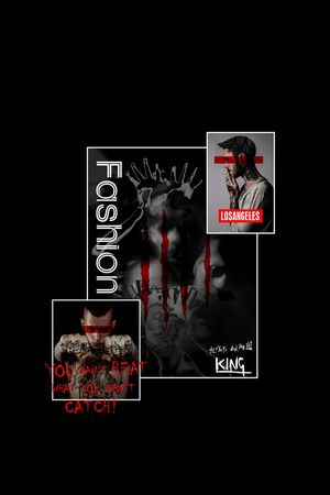 抽象男装印花华亿平台图片