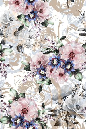 花卉印花华亿平台图片