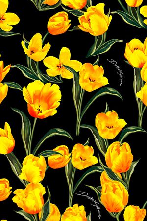 郁金香印花华亿平台图片