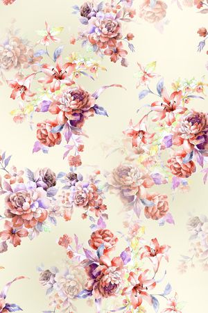 花卉印花华亿平台图片