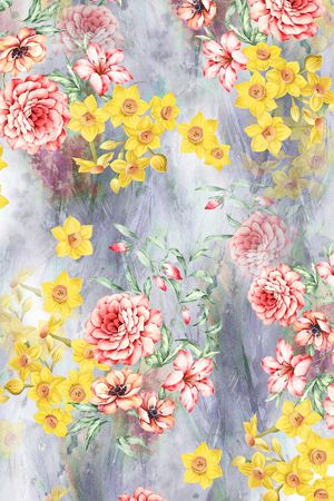 花卉印花华亿平台图片