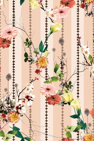 几何花卉印花华亿平台图片