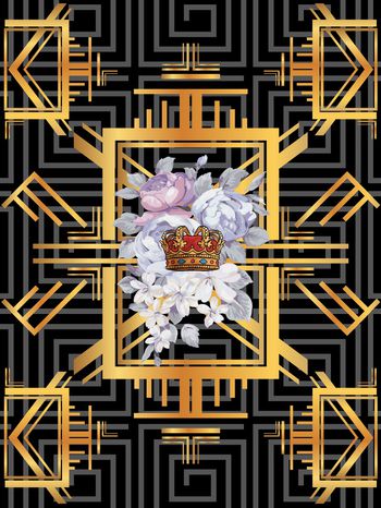 花卉印花华亿平台图片