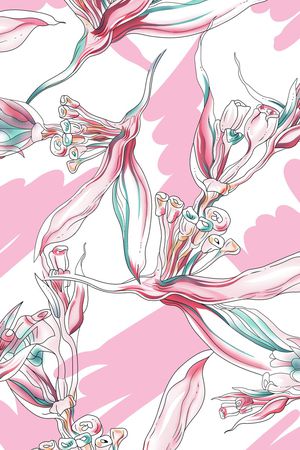 抽象花卉印花华亿平台图片