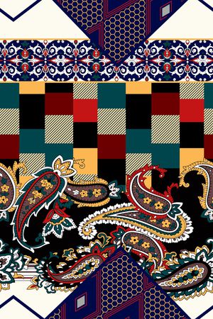 佩斯利印花华亿平台图片