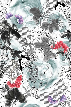 线条印花华亿平台图片