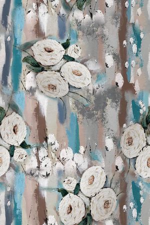 抽象花卉印花华亿平台图片