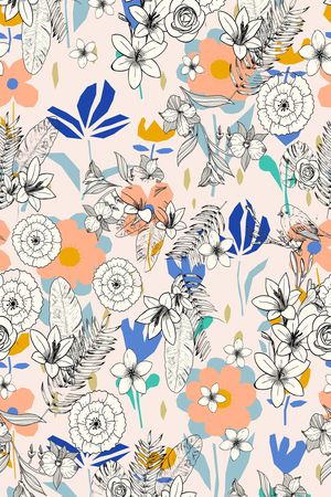 植物印花华亿平台图片