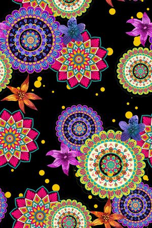 曼陀罗印花华亿平台图片