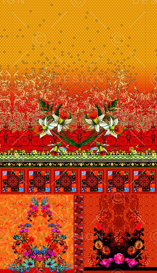 复古印花华亿平台图片