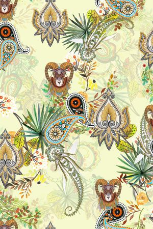 名族风花纹印花华亿平台图片