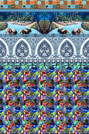 复古印花华亿平台图片