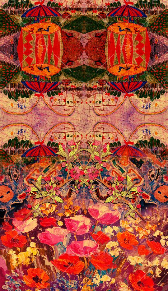 复古印花华亿平台图片