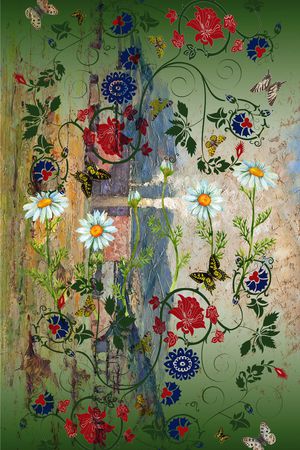 复古印花华亿平台图片