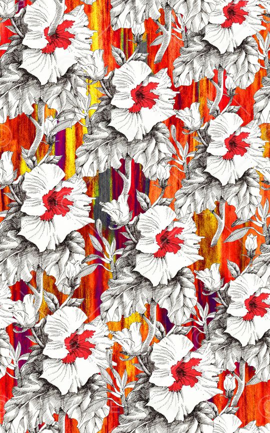 笔触印花华亿平台图片