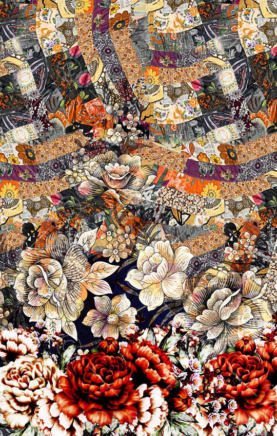 复古印花华亿平台图片