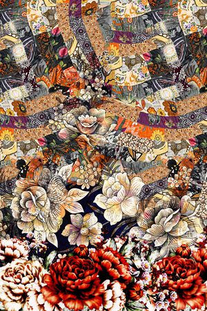 复古印花华亿平台图片