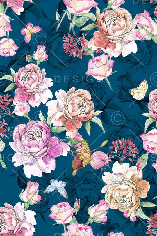 花卉印花华亿平台图片