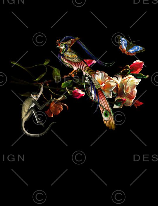 猴子印花华亿平台图片