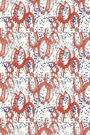 手绘大花印花华亿平台图片