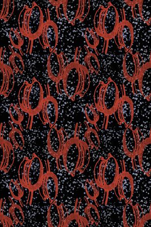 手绘大花印花华亿平台图片