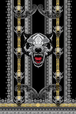 复古印花华亿平台图片