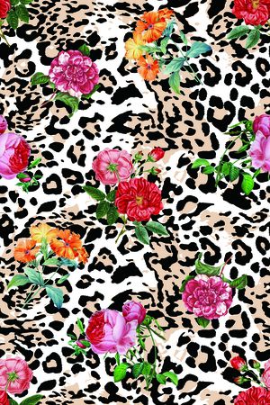 风格化花卉印花华亿平台图片