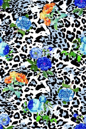 风格化花卉印花华亿平台图片