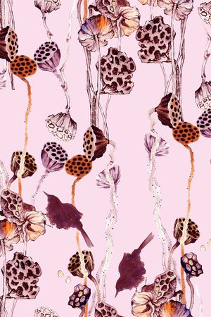 荷花印花华亿平台图片