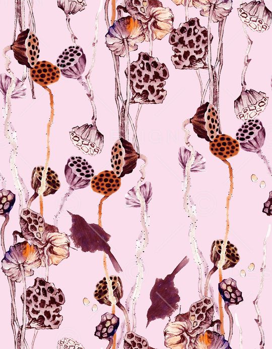 荷花印花华亿平台图片