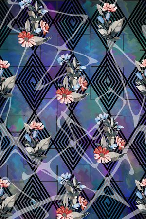 抽象印花华亿平台图片