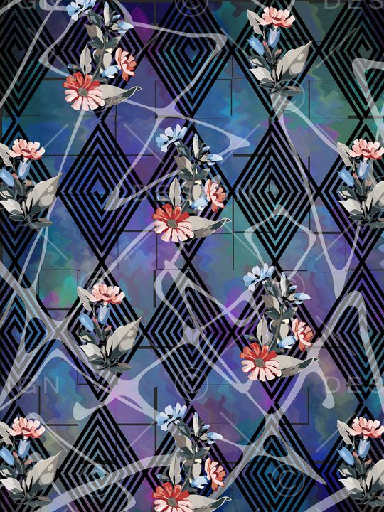 抽象印花华亿平台图片