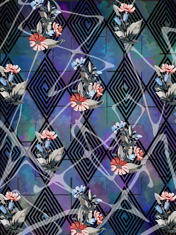 抽象印花华亿平台图片