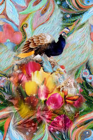 花卉印花华亿平台图片