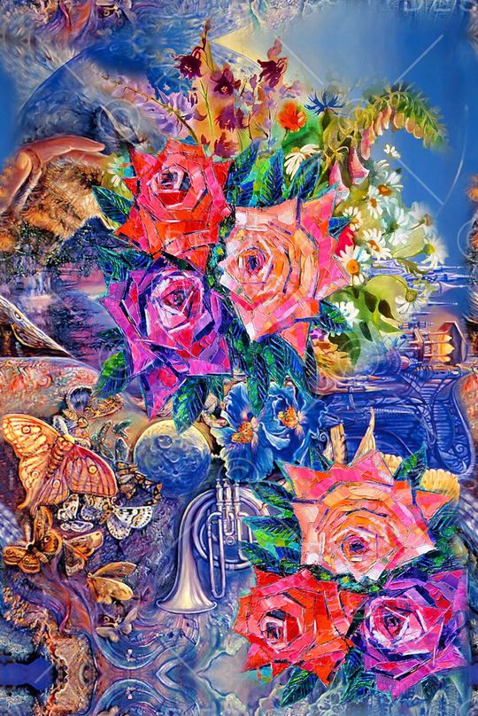 花卉印花华亿平台图片