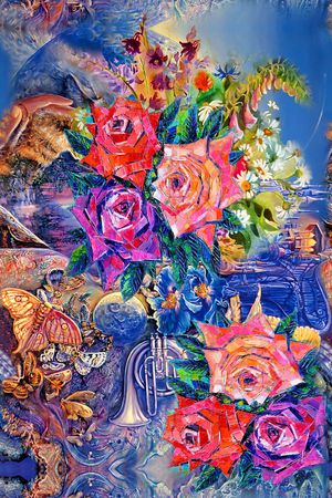 花卉印花华亿平台图片