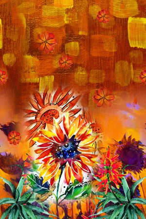 向日葵印花华亿平台图片