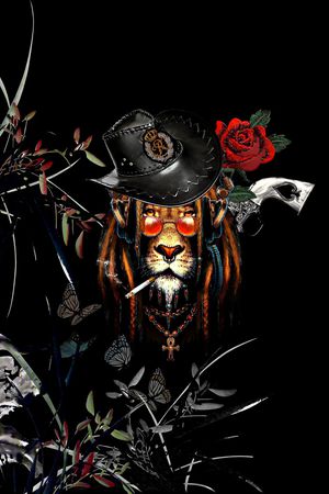 狮子印花华亿平台图片